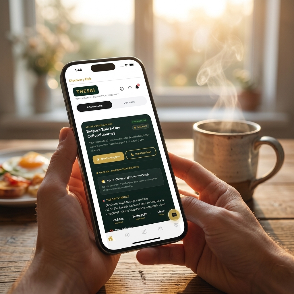 Morning Briefing Travel Intelligence Mockup